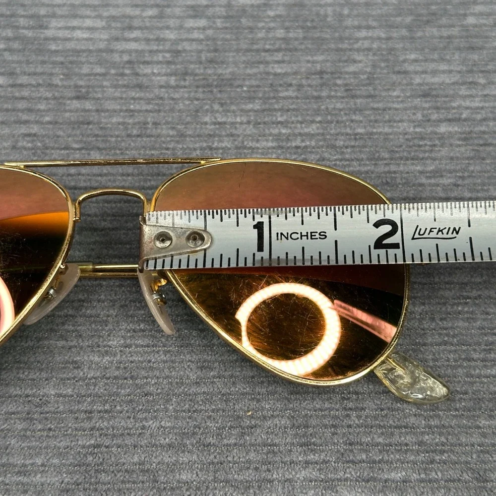 Ray-Ban Aviator Gold Metal Frame Y2K Sunglasses Green Lens RB3025 Classic 58mm